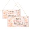 2Pcs Innovative Wooden Gift Hanging Plaque Board Pendant for Shop Festive Decoration