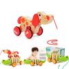 Премиальное качество Детская деревянная игрушка-прицеп для щенка с животными для бесконечного веселья и воображения