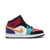 Air Jordan 1 Mid Grade School 'Multi-Color' (Unisex) White / University Red-Black Kids' Basketball Shoes 554725 125