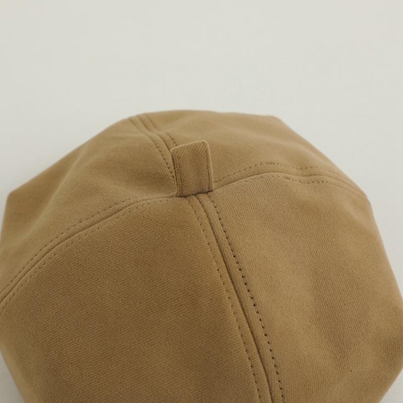 Берет для девочки, Детская шерстяная шляпа художника, Восьмиугольная шляпа, Однотонная детская шляпа