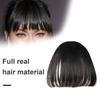 Bangs Wing Clip Hair Extension Soft Natural Straight Anti-slip Reusable Dark Brown Wispy Bangs Fringe Women Dress-up Hairpieces