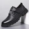 New Men's Shoes Retro Men's Business Leather Shoes Slip-on Platform Tooling Trendy Casual Shoes Men