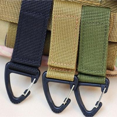 3 шт., тактическая подвесная пряжка, нейлоновый рюкзак Molle, пряжка для ремня D-образной формы, открытый карабин, EDC, брелок для ключей, крючок