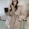 New Design Winter Korean Fashion Women Overcoat Vintage Aesthetic Loose Thick Coat Female Hoodie Casual Warm Elastic Waist Long Sleeve