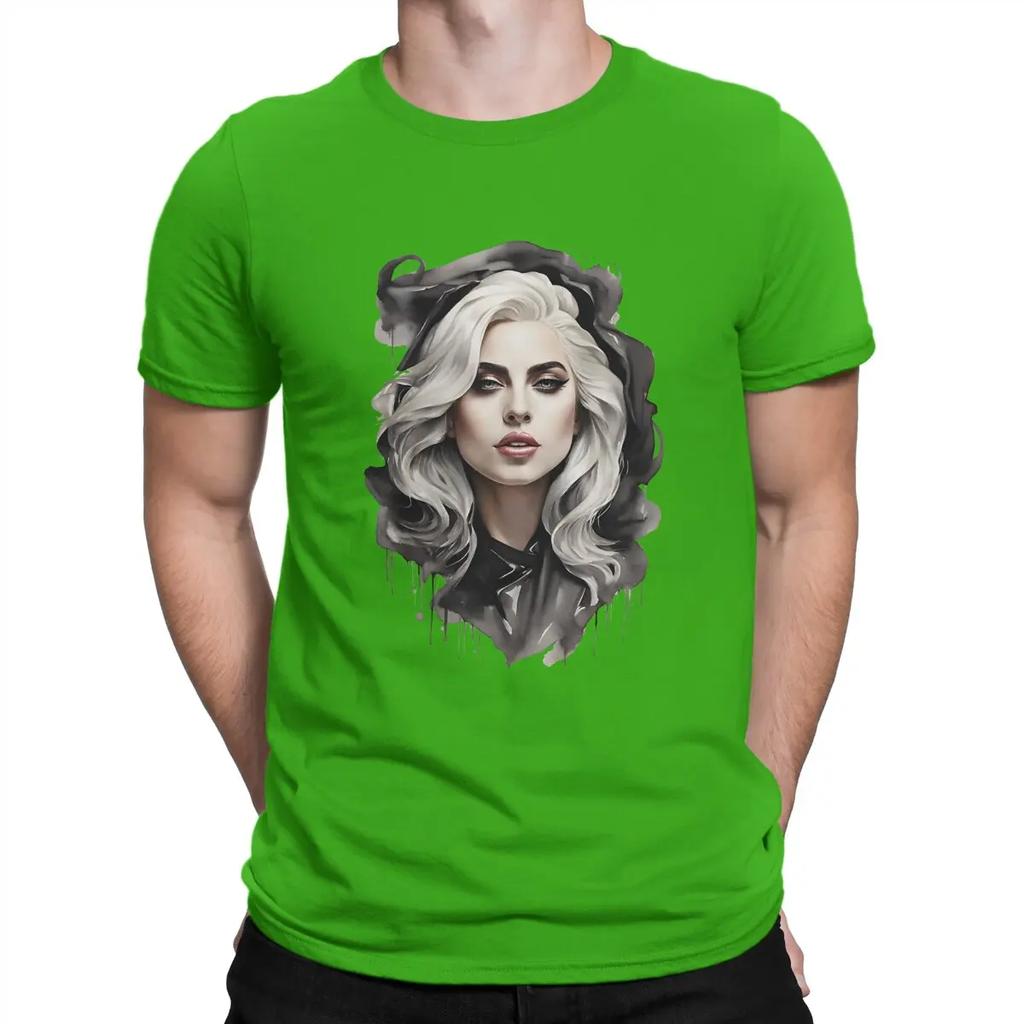 Pop Star Man's TShirt L-Lady Gaga Crewneck Short Sleeve 100% Cotton T Shirt Funny Top Quality Birthday Gifts