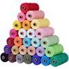 100% Cotton Cord Colorful Cord Rope Beige Twisted DIY Craft Macrame String Home Textile Wedding Decorative Supply