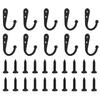 10Pcs Wall Hooks Reusable Good Load-bearing Zinc Alloy Saving Space Door Hanger for Bathroom