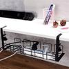 Sturdy Metal Cable Management Tray No Punching Desk Wire Organizer Under Table Storage Rack  Office