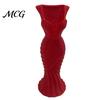 3D Printed Vase Evening Dress Vase, Elegant Mermaid Unique Decorative Plastic for Home Table Shelf Decor