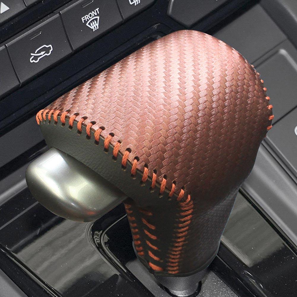 Чехол на рычаг переключения передач автомобиля, кожаный чехол на рычаг переключения передач, подходит для Honda 2017 2018 2019 2020 2024 2024, черный кожаный чехол на ручку переключения передач