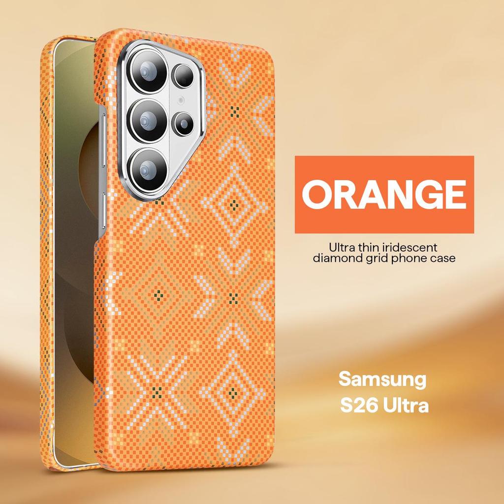 Чехол для Samsung Galaxy S26 Ultra: Текстура кевлара, Магнитное крепление, Ударопрочная конструкция