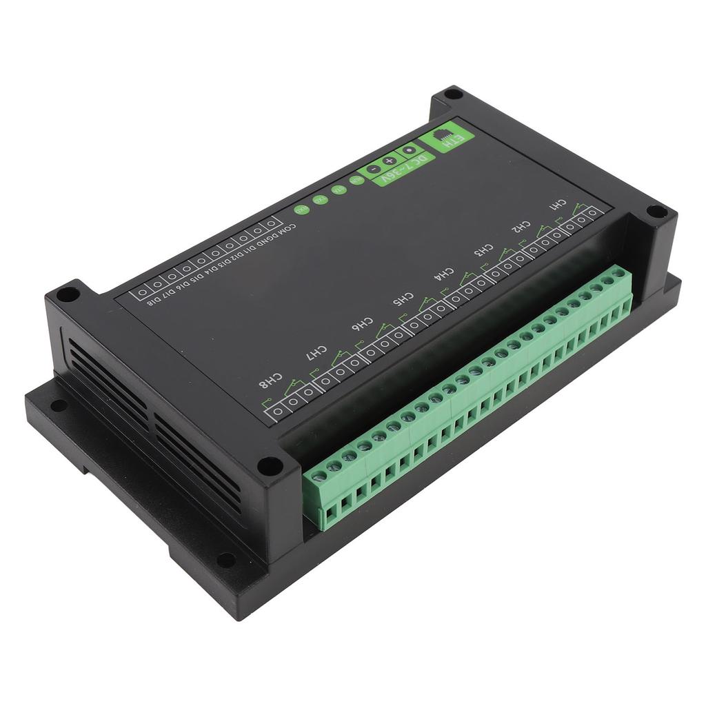 8CH Ethernet Relay Module, 5.5x2.1 Power Interface 7-36V Terminal Block RTU s Protocol Ethernet Communication with PoE
