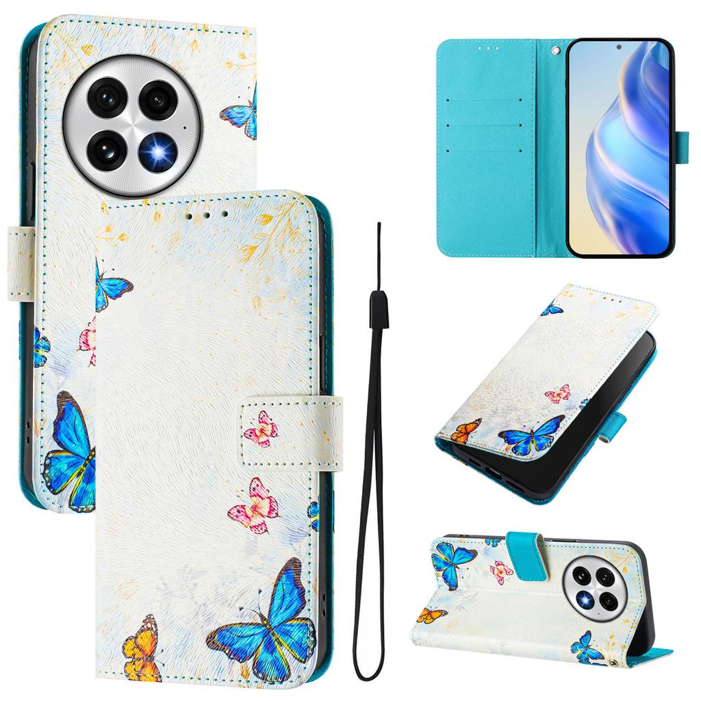 Роскошный окрашенный кожаный чехол-кошелек Butterfly Family из искусственной кожи в стиле книги для Oneplus 9R, 8T, Nord CE2 5G, Nord 2T, Nord N300, Oneplus 11 12...