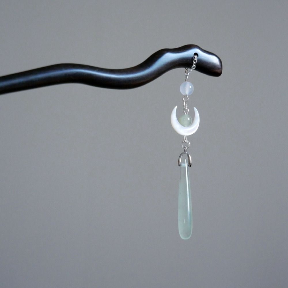 Devil Hetian Jade Ancient Style Hairpin Ancient Headwear Chinese Style Headwear Hanfu Hair Sticks