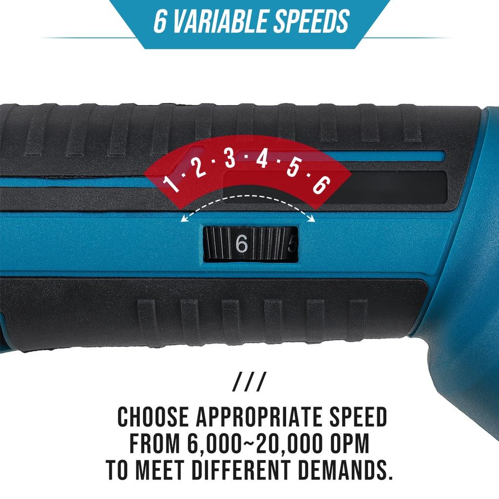 18 В осциллирующий многофункциональный инструмент, беспроводной реноватор с регулируемой скоростью, электрический триммер, 2 литиевых аккумулятора для аккумуляторных электроинструментов 388VF