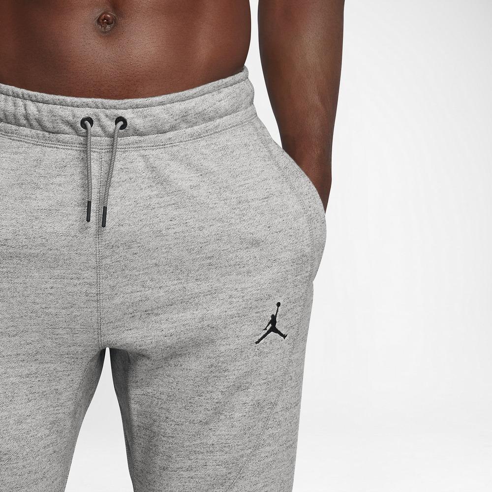 Jordan Classic Jumpman Logo Print Fitted Joggers Men Bottoms Light-Grey 860199-063