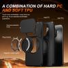 Чехол-броня с выдвижной крышкой для камеры, ударопрочный, для Xiaomi 15T Pro 5G, с металлической подставкой-кольцом, ТПУ-каркасом, защитным щитком из твердого пластика, Coque Fundas
