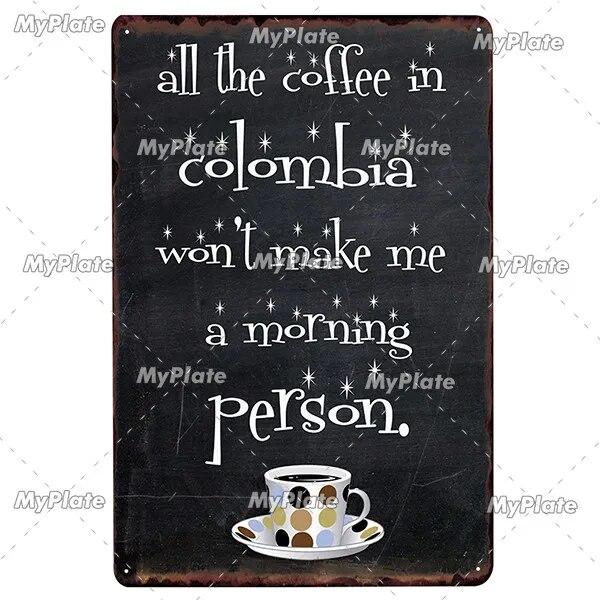 Coffee Word Vintage Metal Sign Tin Sign Vintage Cafe Decoration Plaque Home Wall Decor Bar Sign Home Decor Poster Drop Shipping