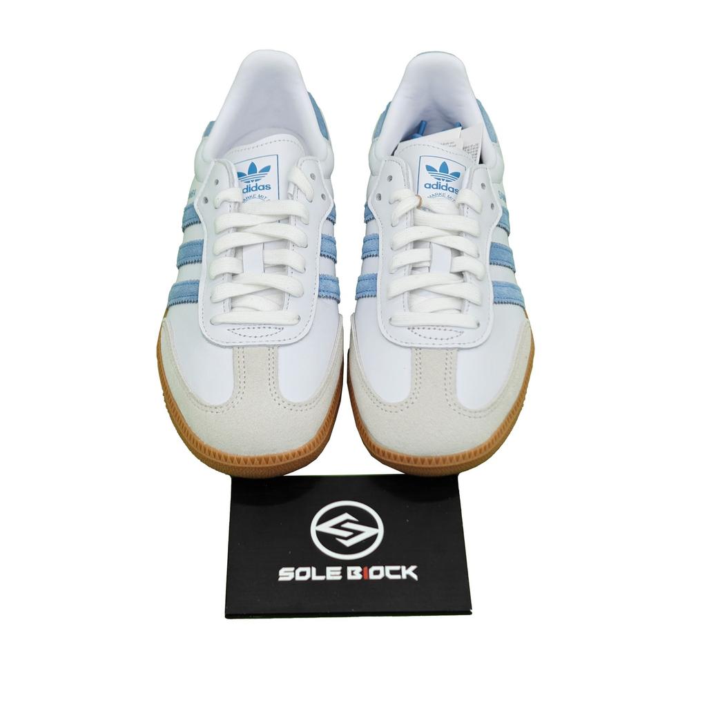 adidas Оригиналы SAMBA Белый Алюминиевый Пепельно-Синий JS1391 Женский Размер