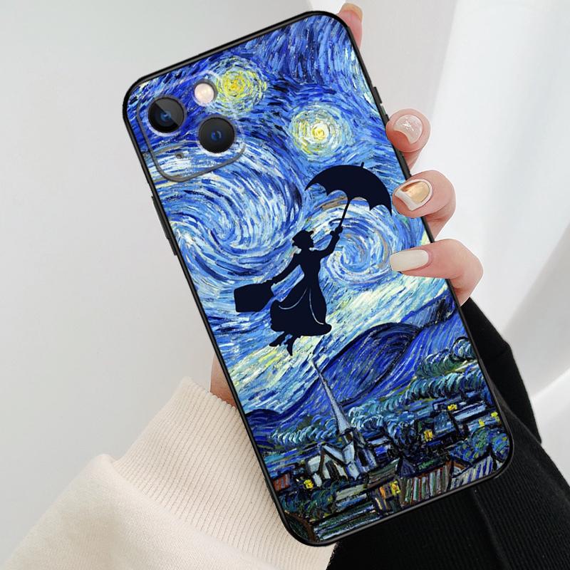 Чехол Van Gogh Звездная ночь Для iPhone 12 11 13 14 15 16 Pro Max Mini Чехол Для iPhone XR X XS Max Plus Чехол для телефона