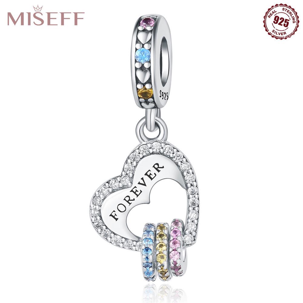 Sterling Silver S925 Heart Tree of Life Planet Pendant Charm for DIY Bracelets