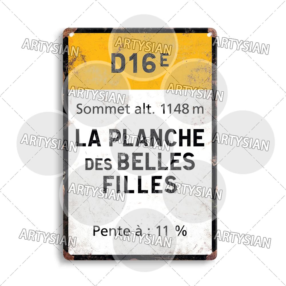 Тур де Франс Велоспорт Гонка Велоспорт Ориентир Металлическая табличка Дорожные знаки Croix de FER Madeleine Tourmalet Luz-Ardiden Loze