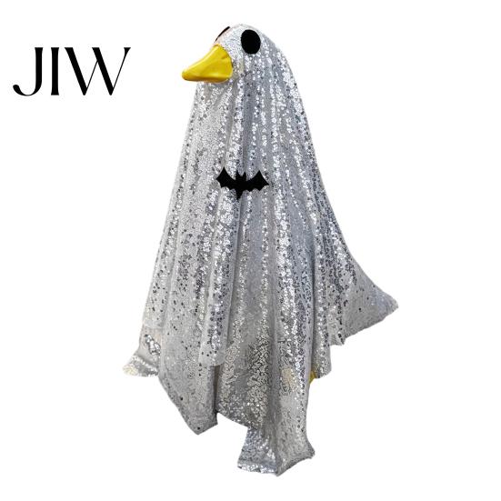 Weatherproof Goose Costume Halloween Ghost Costume, Porch Outfit for Outdoor Lawn Durable Decor, Spooky Holiday Garden Statue Clothing, Funny