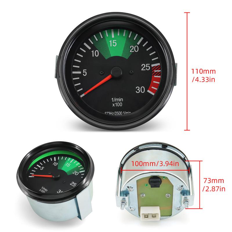 24V 100MM Tachometer For Mercedes Truck Auto Tachometer trument Cluster Gauge 0025426916 0015424016 673Hz/2500 ized