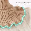 Women Fake Scarf High Collar Ribbed Texture Ruffle Trim Solid Color Knitting Collar Autumn Winter Thickened Warm False Collar