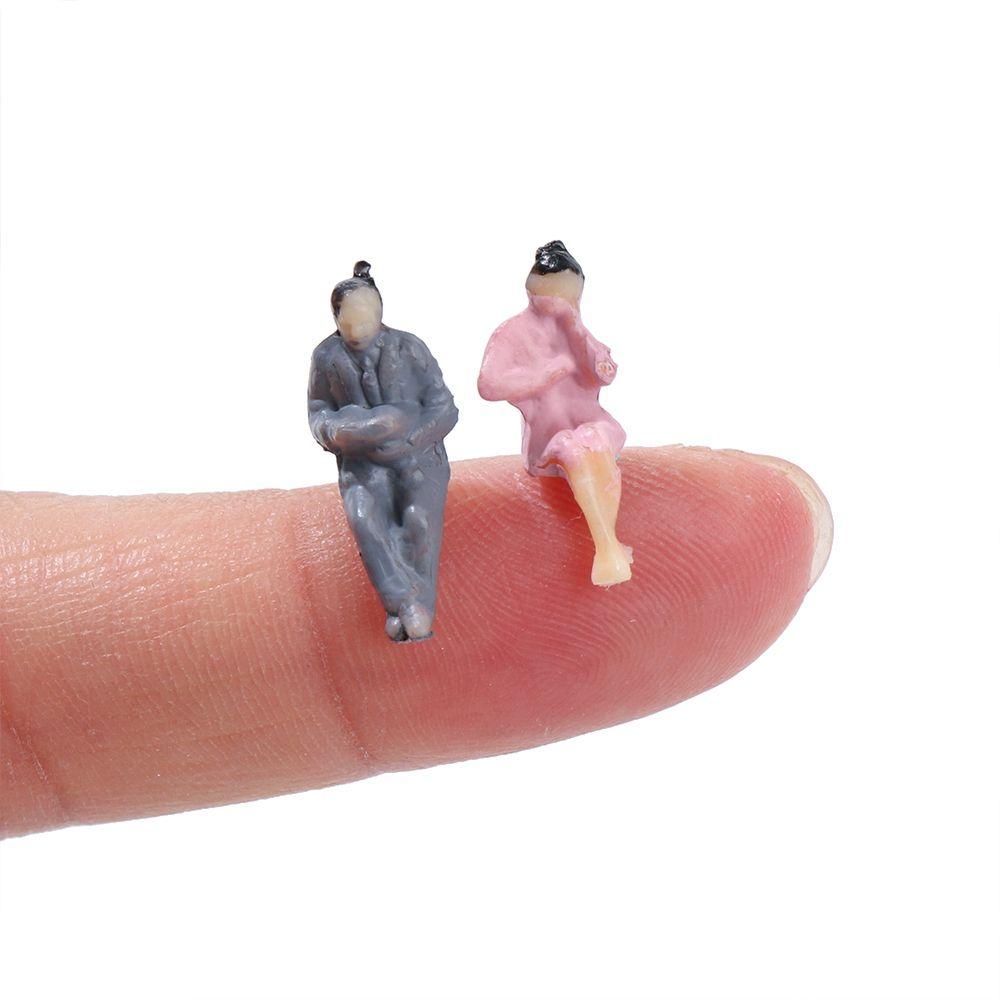 Pose 1:87 ABS Material Train Scenery Sit People Figures Model Building Passengers DIY Character