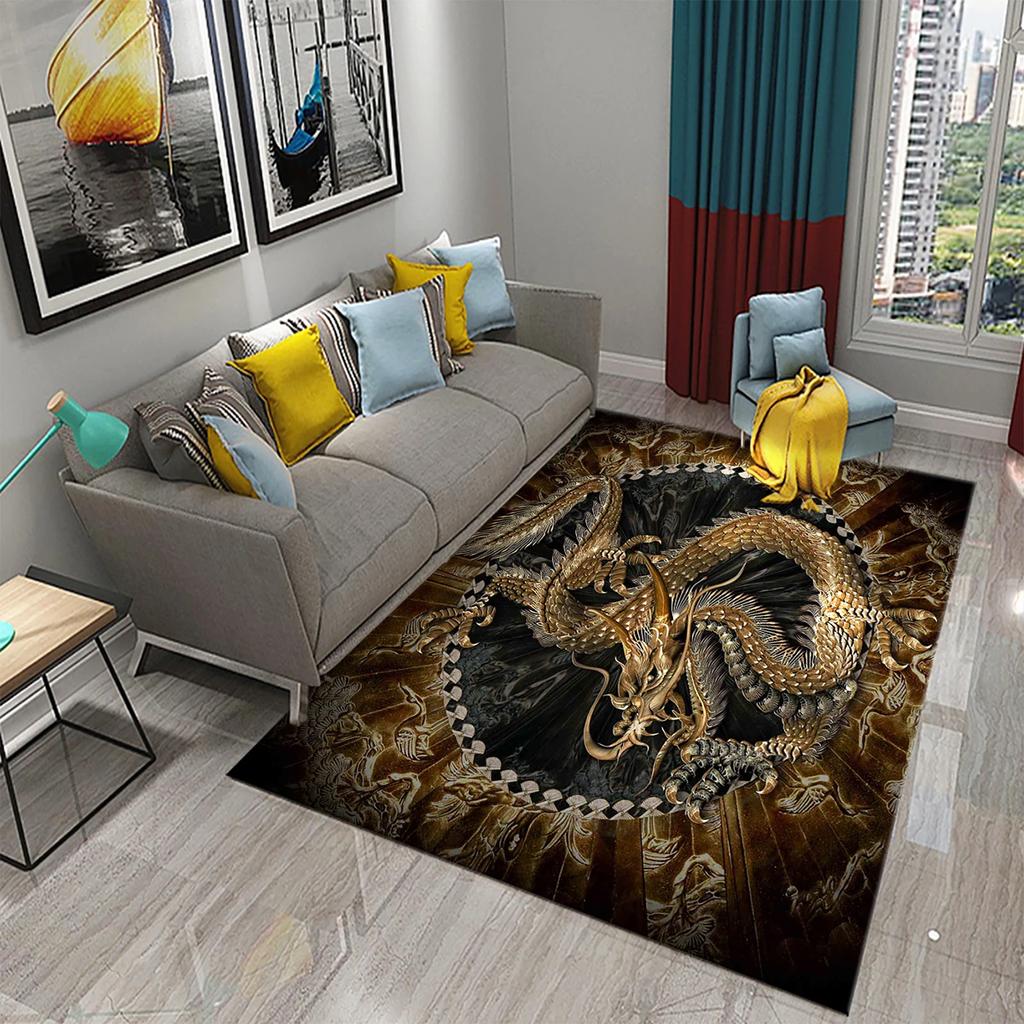 Dragon Animal Carpet for Living Room Bedroom Bathroom Soft Non-slip Mat Carpets Creative Fashion Door Large Mat Bath Mats Gifts