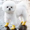 4Pcs/Set Cartoon Cute Pet Silicone Rain Boot Portable Dog Shoes Anti Slip Waterproof Foot Cover Outdoor Pet Paw Protector