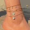 Модный браслет изысканного дизайна, винтажный модный кулон, женский браслет в богемном стиле, ювелирные изделия для ног, подарок