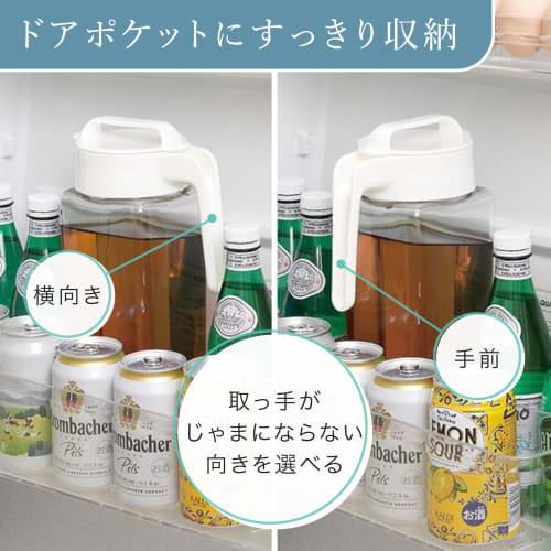 Iwasaki Industrial Lastroware Square Pitcher, Heat-Resistant, 2.1L Capacity, Suitable for Vertical and Horizontal Use, Made in Japan, Ideal for Barley