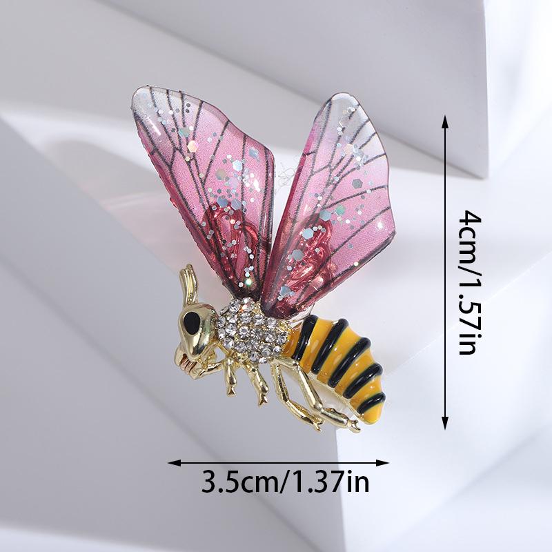 Брошь-бабочка-стрекоза-пчела, насекомое, эмаль, жемчуг, кристалл и стразы, корсажные броши