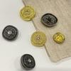 Золотые круглые металлические пуговицы для мужской и женской одежды: Высококачественные пальто, ветровки, свитера, аксессуары