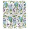 Jim Henson Signature Collection Silky Monster Doodles Supersoft Blanket