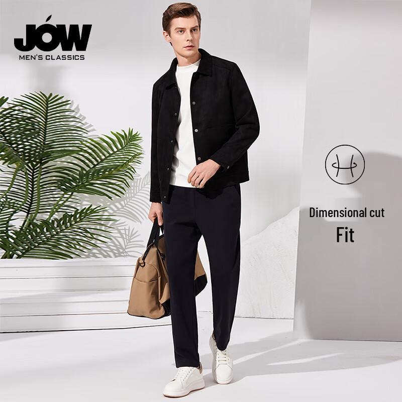 JOW Men's Anti-Wrinkle Suede Lapel Jacket