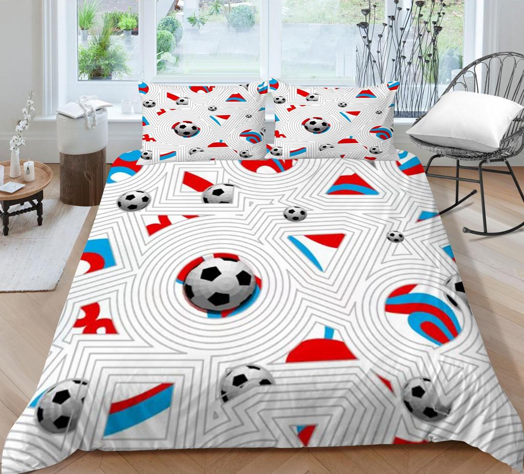 Комплект постельного белья на спортивную тематику, футбольные и другие спортивные серии, пуховые пододеяльники и наволочки с принтом, полноразмерное украшение для дома в Австралии, ЕС, США и Германии.