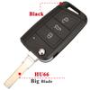 jingyuqin 10pcs Flip 3/4Buttons Remote Car Key Shell Case Fob For VW Golf 7 GTI MK7 B8 Touran Skoda Octavia A7 Seat Hu66 Hu162t