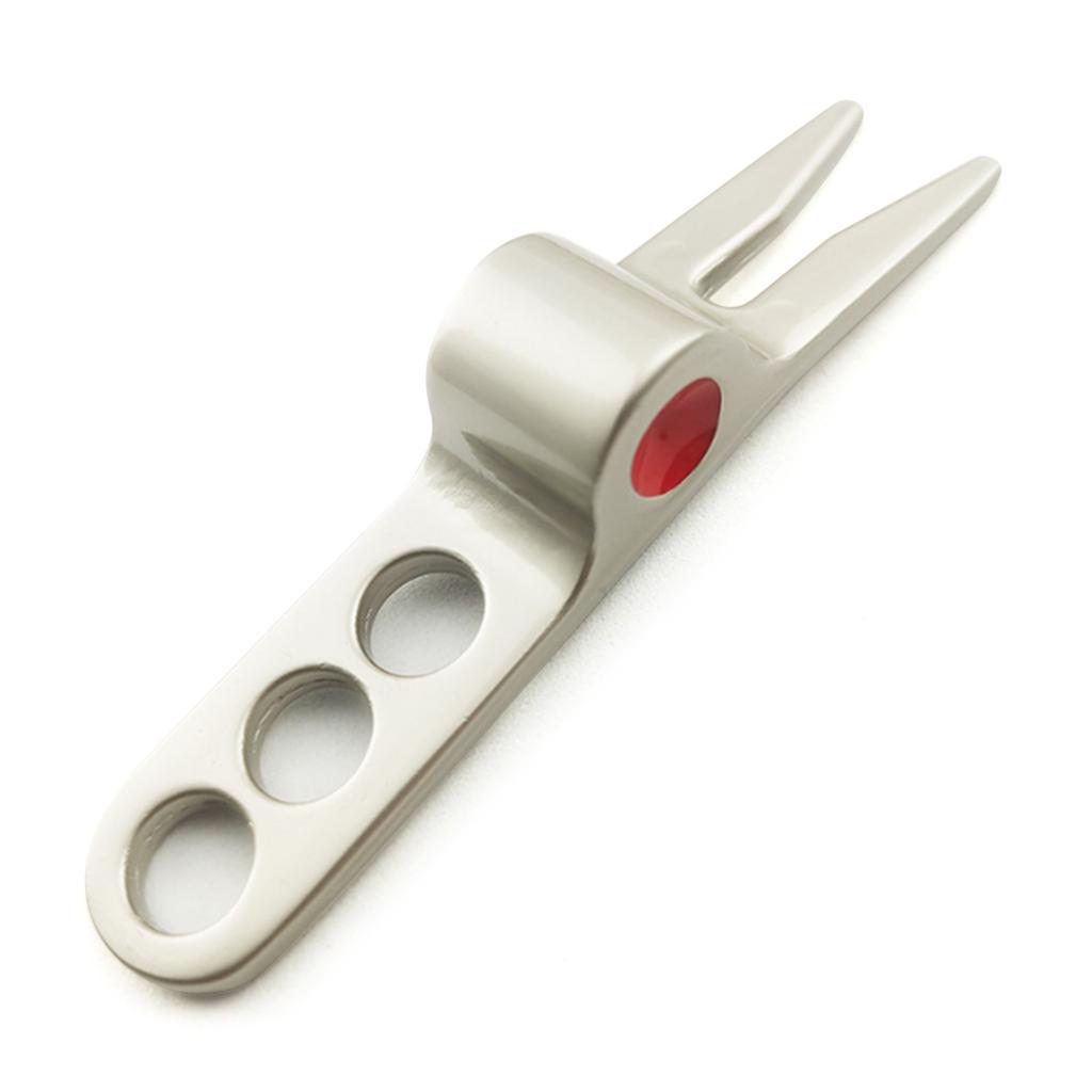 Инструмент для ремонта дерна для гольфа, вилы из цинкового сплава, инструмент для ухода за газоном, очиститель канавок для вилки на паттинг-грине, аксессуары для гольфа, прочные