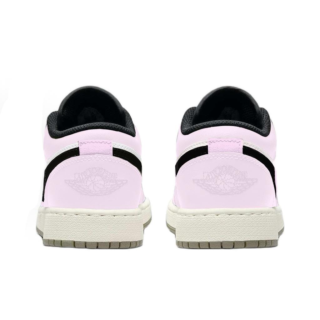 Jordan Air Jordan 1 Вишневый Цвет Розовый Кожа Устойчивая к истиранию Низкие Баскетбольные Кроссовки Унисекс Розовый 553558-092(Команда1119-)