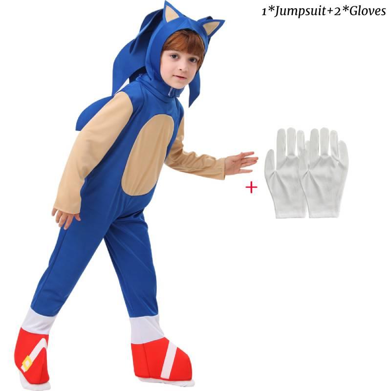 Stylish Blue Cosplay Costume Sonic Hedgehog Theme For Carnival Party