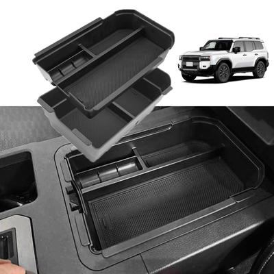 Temiry 2024 Toyota Land Cruiser 250 Консоль Консоль Хранение Land Cruiser 250 Мелкие предметы ABS Монеты Мелкие предметы Хранение в автомобиле 3D Консоль Верхний и нижний комплект
