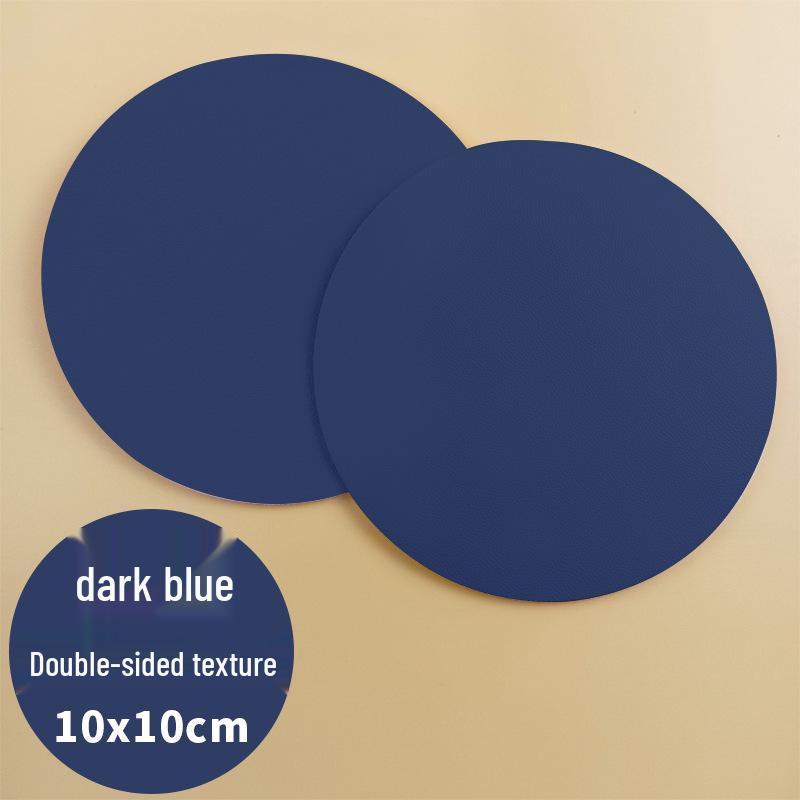 Двусторонние водонепроницаемые нескользящие подставки Cross-Border из искусственной кожи - настраиваемые изоляционные прокладки с корпоративным логотипом