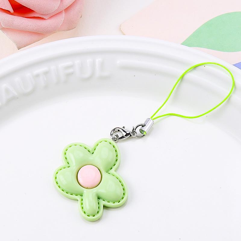 Five-Petal Flower Candy Color Keychain Pendant - DIY Handmade Jewelry Gift for Girlfriends