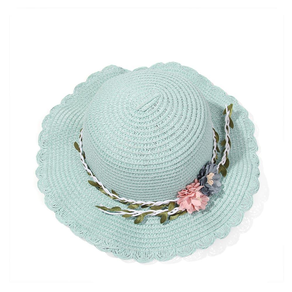 Плетеная дорожная сумка через плечо для малышей и детей, летняя шляпа для девочек с широкими полями, шляпы с цветами, кепки от солнца