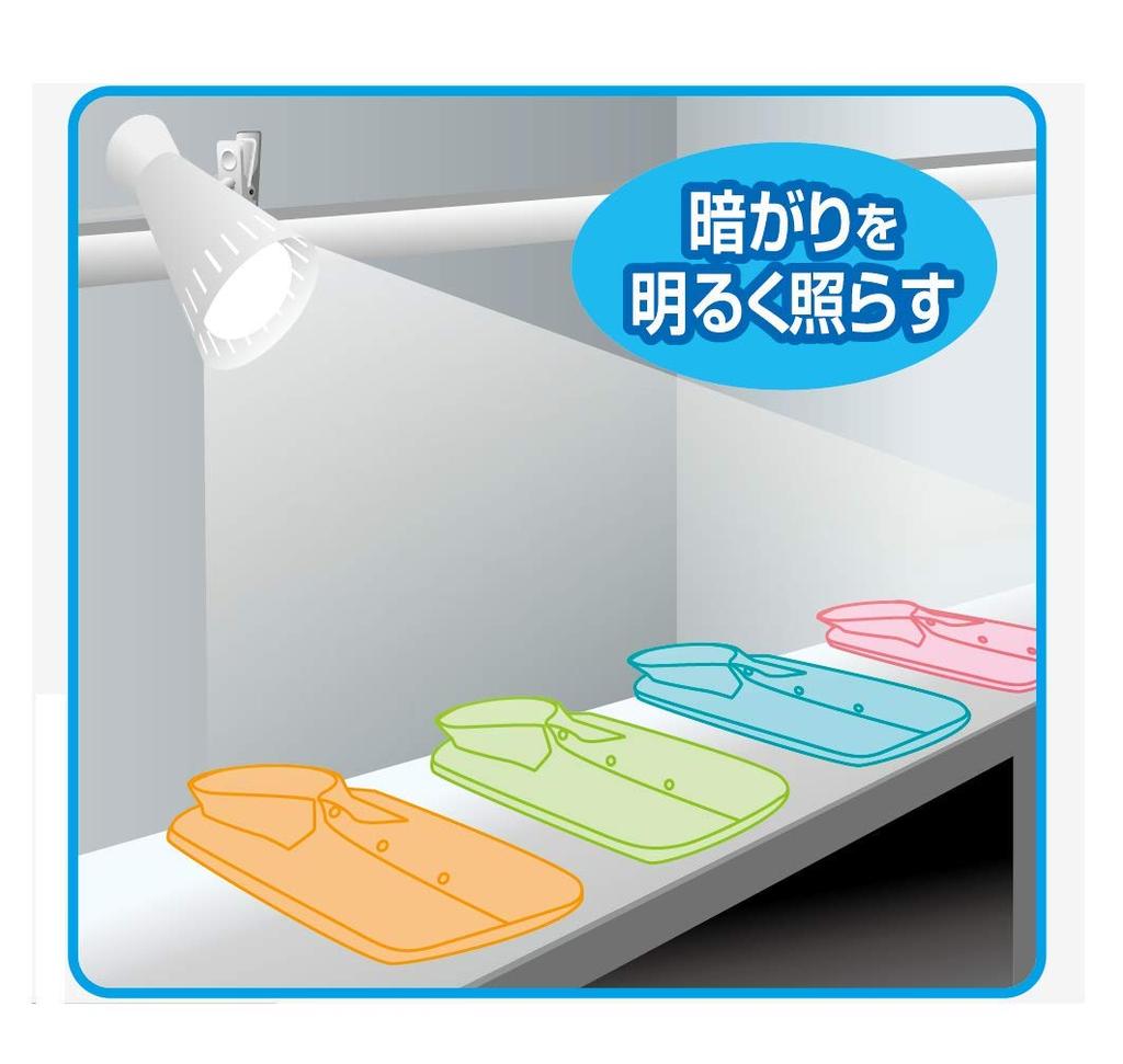 ELPA Clip Light Desk Light Indirect Lighting E17 Pearl White Approx. 1.5m SPOT-BNE17C(PW)