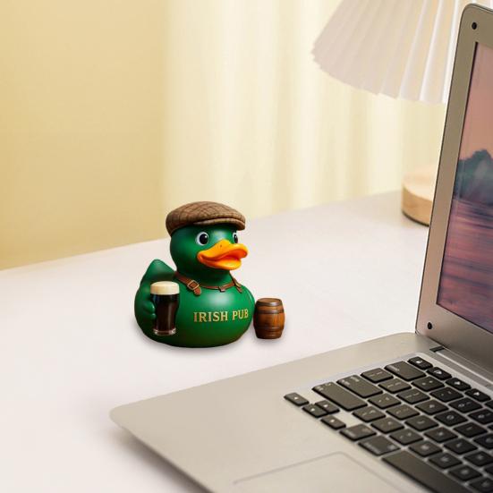 Ирландский паб фигурка утки пьющей кепка-блин зеленая статуэтка утки смола животное скульптура дом офис бар