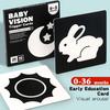 1 Box Baby Black White Cards Infants High Contrast Flash Card 0-3 Months Newborns Visual Stimulation Brain Sensory Development Paper Card Toy
